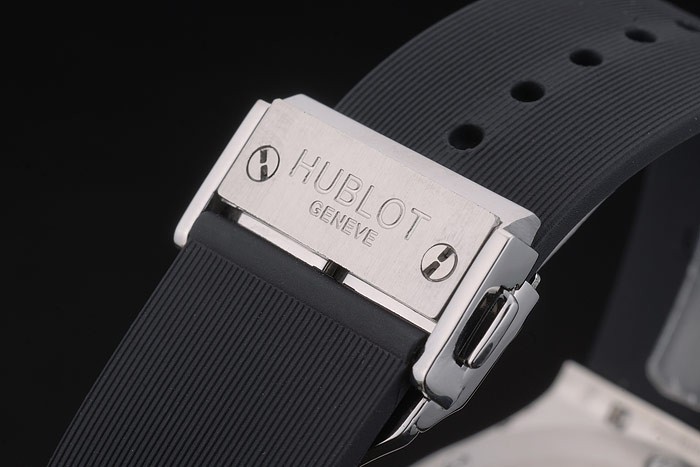 Hublot Big Bang Black Gummi Strap White Checkered Dial 80197